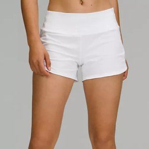 Lululemon White Speed Up Shorts, Size 2 (XS)